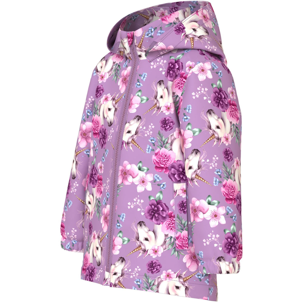 Name It Violet Tulle 5 Floral Unicorn Nmfmaxi Jakke Li Aop Noos
