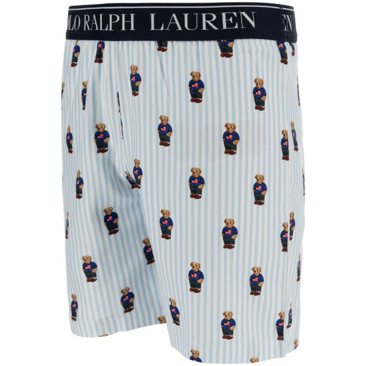 Polo Ralph Lauren White / Elite Blue Ss Bjørn Tee Og Kort Sæt