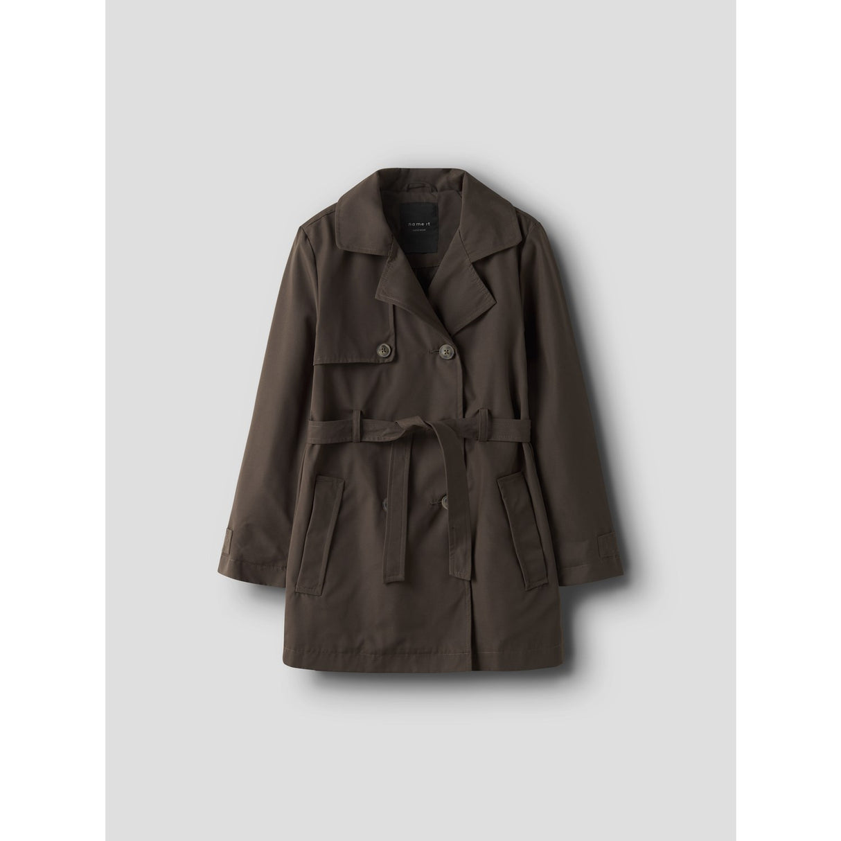 Name It Chocolate Brown Nkfmadelin Trench Frakke Noos