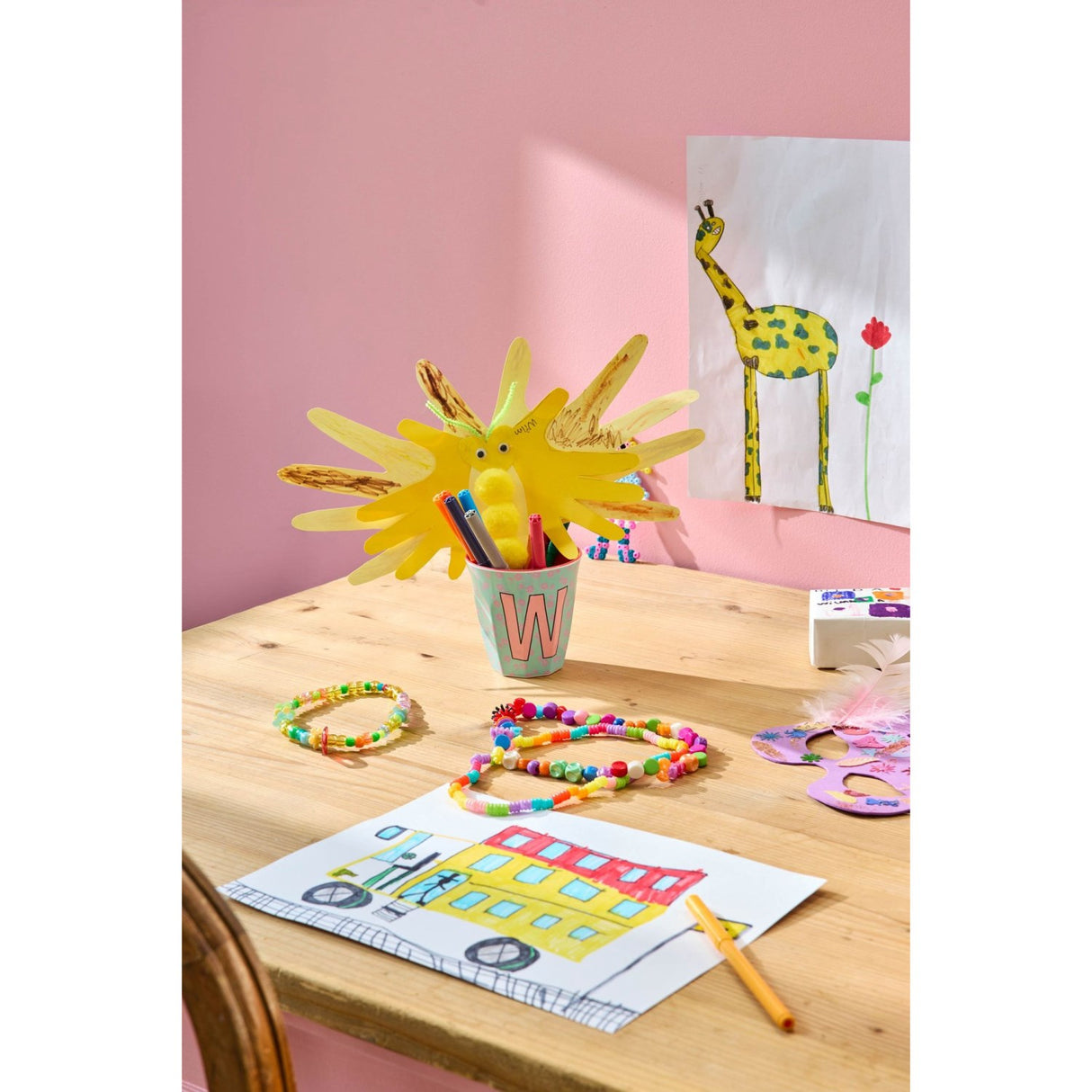 Rice Flowers Medium Melamin Kop Med Bogstavet W