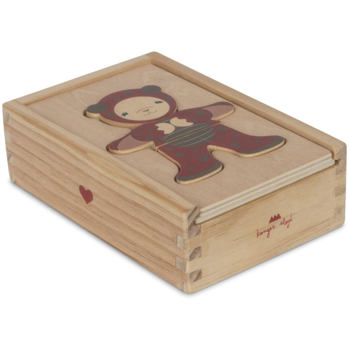 Konges Sløjd Multi Wooden Bamse Dress Up Animals Fsc