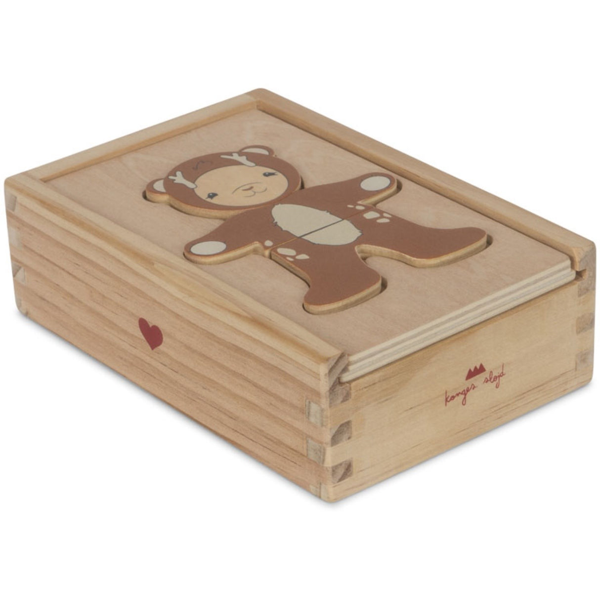 Konges Sløjd Multi Wooden Bamse Dress Up Animals Fsc