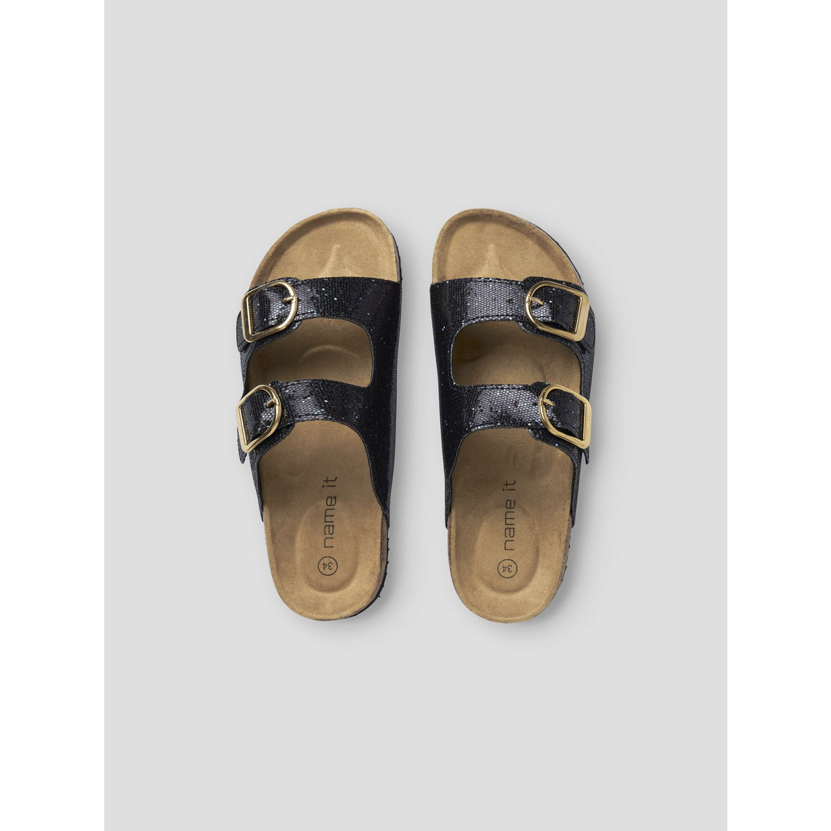 Name It Black Glitter Nkfflora Sandal