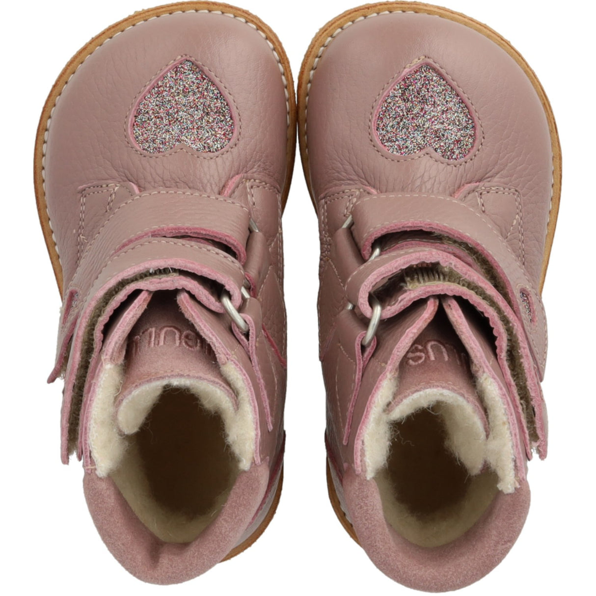 Angulus Faded Rose/Multi Glitter TEX-støvle Med Funklende Glitterhjerter