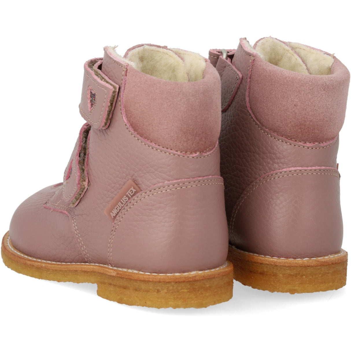 Angulus Faded Rose/Multi Glitter TEX-støvle Med Funklende Glitterhjerter