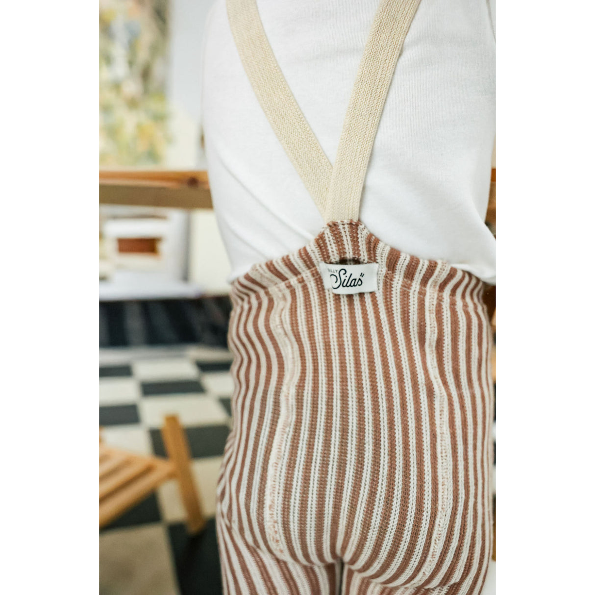 Silly Silas Granola X Cream Striped Special Footless Strømpebukser