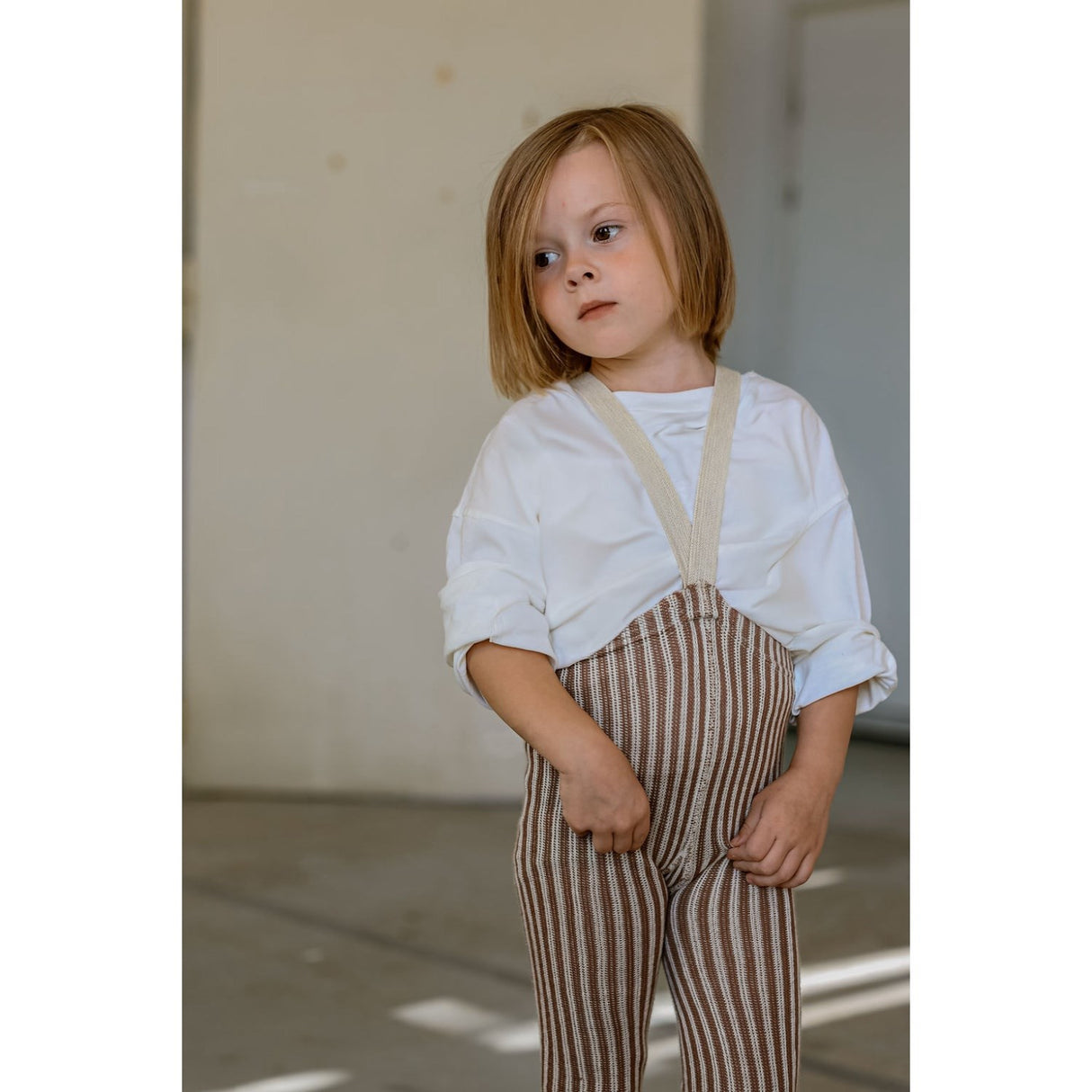 Silly Silas Granola X Cream Striped Special Footless Strømpebukser