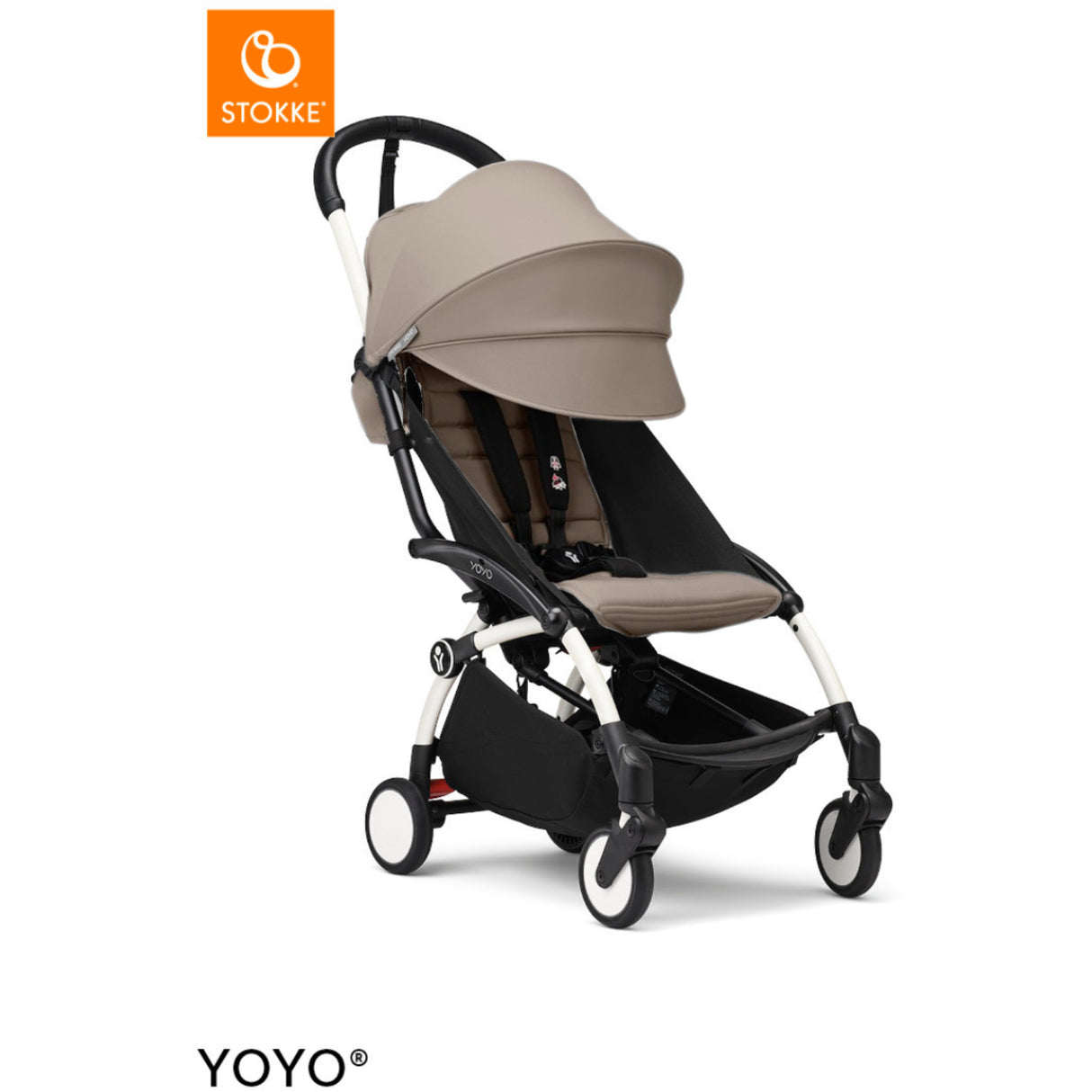 Stokke® YOYO³ Klapvogn Hvid/Taupe