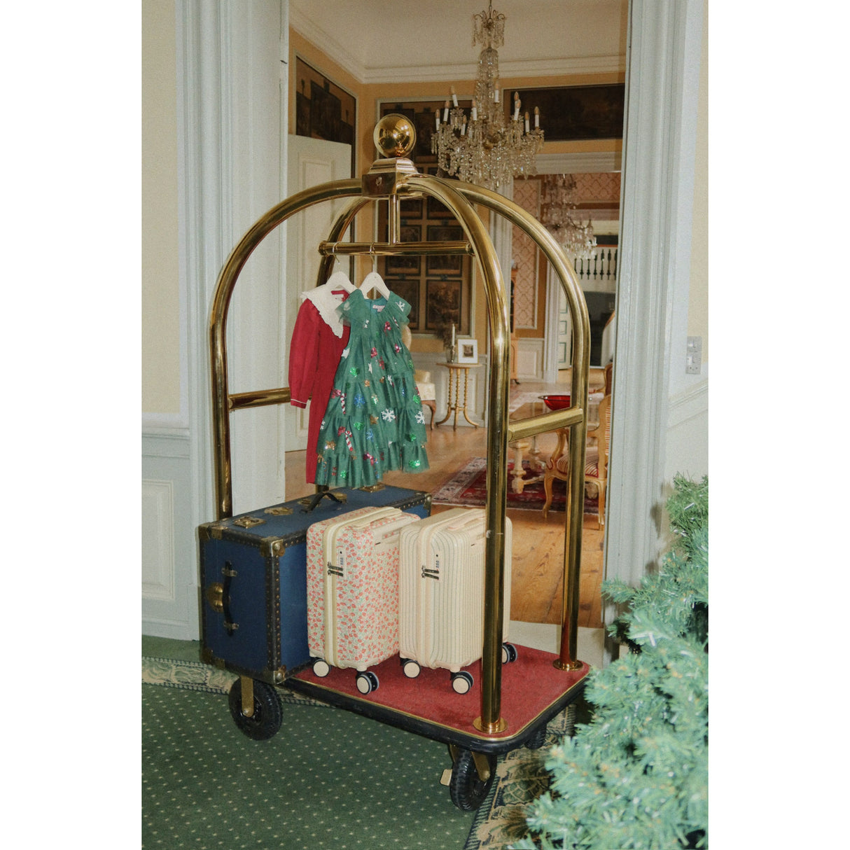 Konges Sløjd Red Dahlia Coeur Krave Kjole Gots