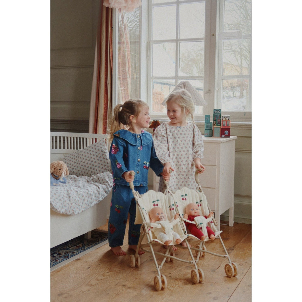 Konges Sløjd Ma Grande Cerise Twin Dukke Stroller