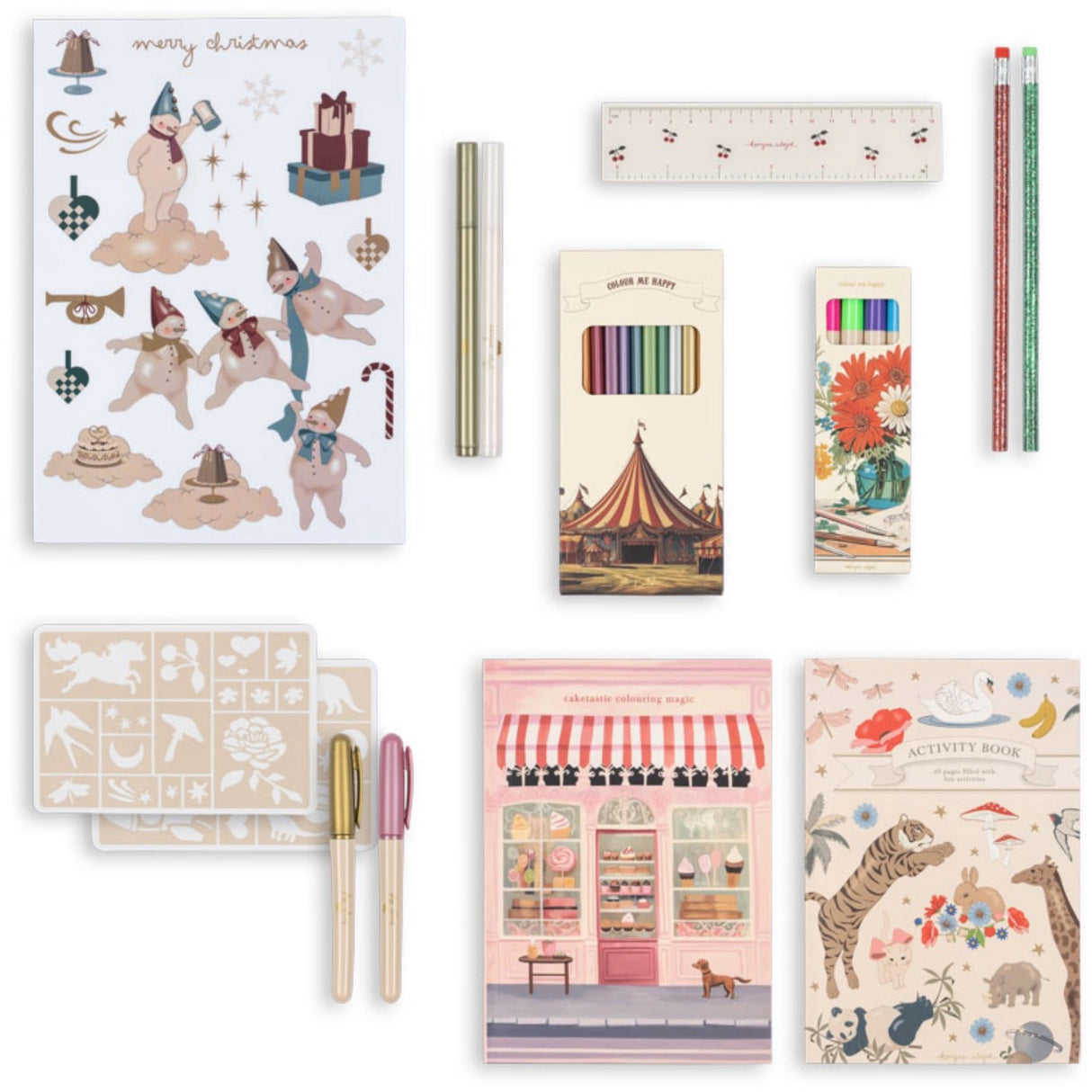 Konges Sløjd Beige Christmas Pakkekalender Med 24 Gaver