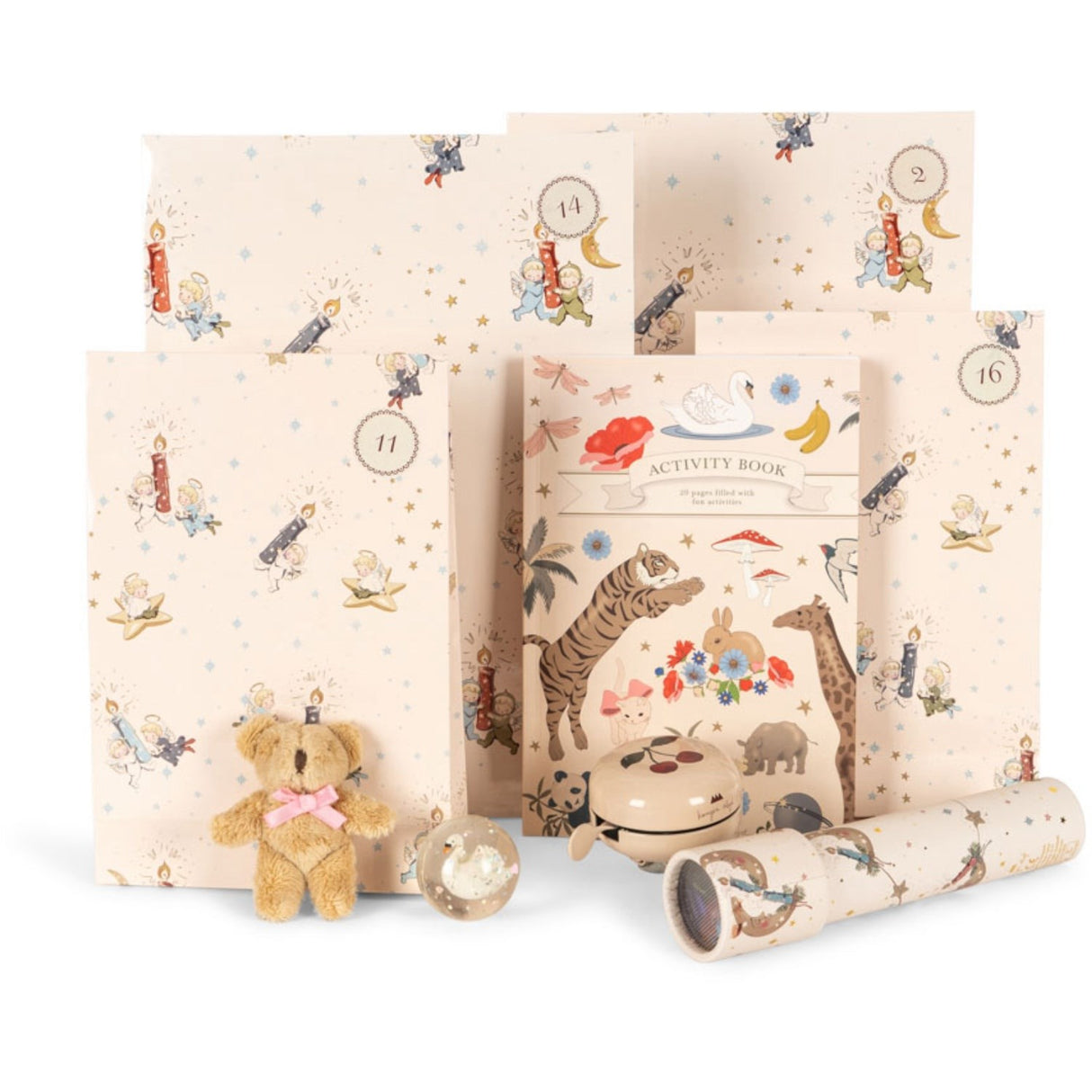 Konges Sløjd Beige Christmas Pakkekalender Med 24 Gaver