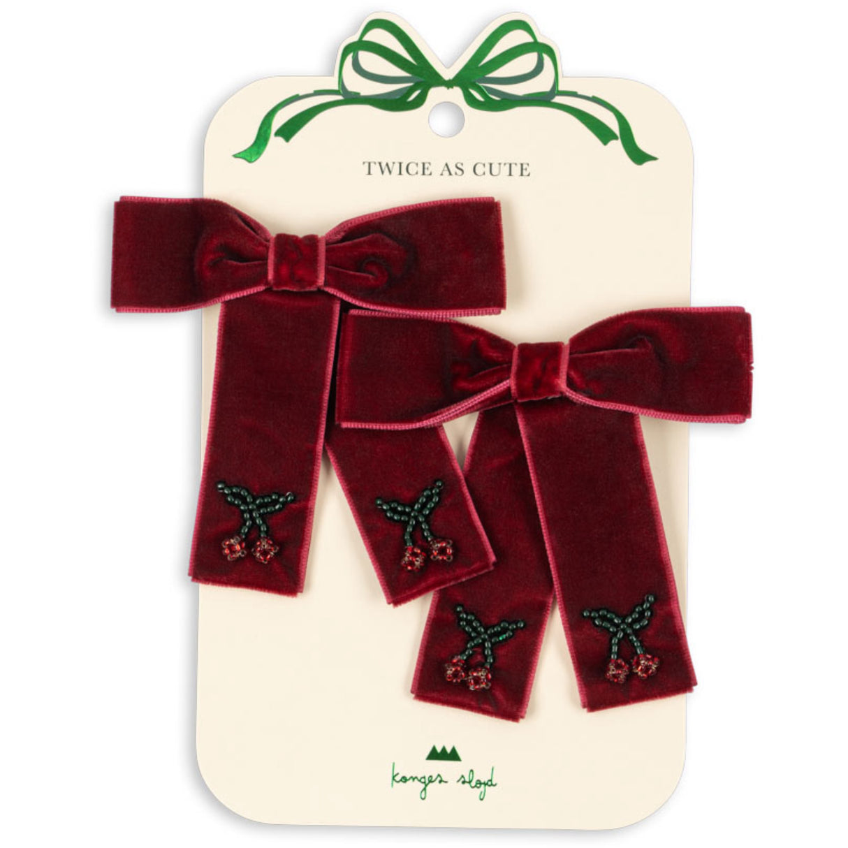 Konges Sløjd Rio Red 2 Pak Juliette Sløjfe Hair Clip