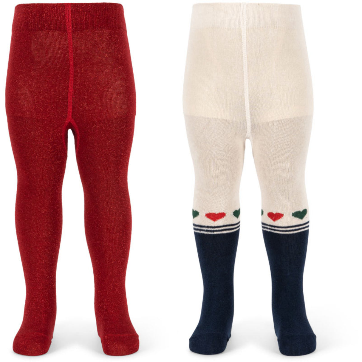 Konges Sløjd Heart Mix 2 Pak Lurex Strømpebukser