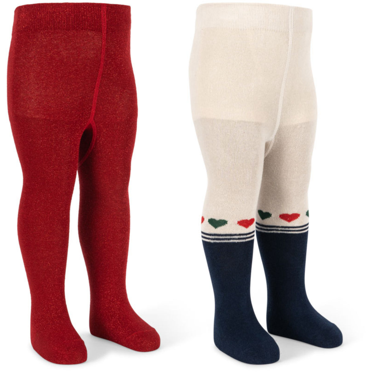 Konges Sløjd Heart Mix 2 Pak Lurex Strømpebukser