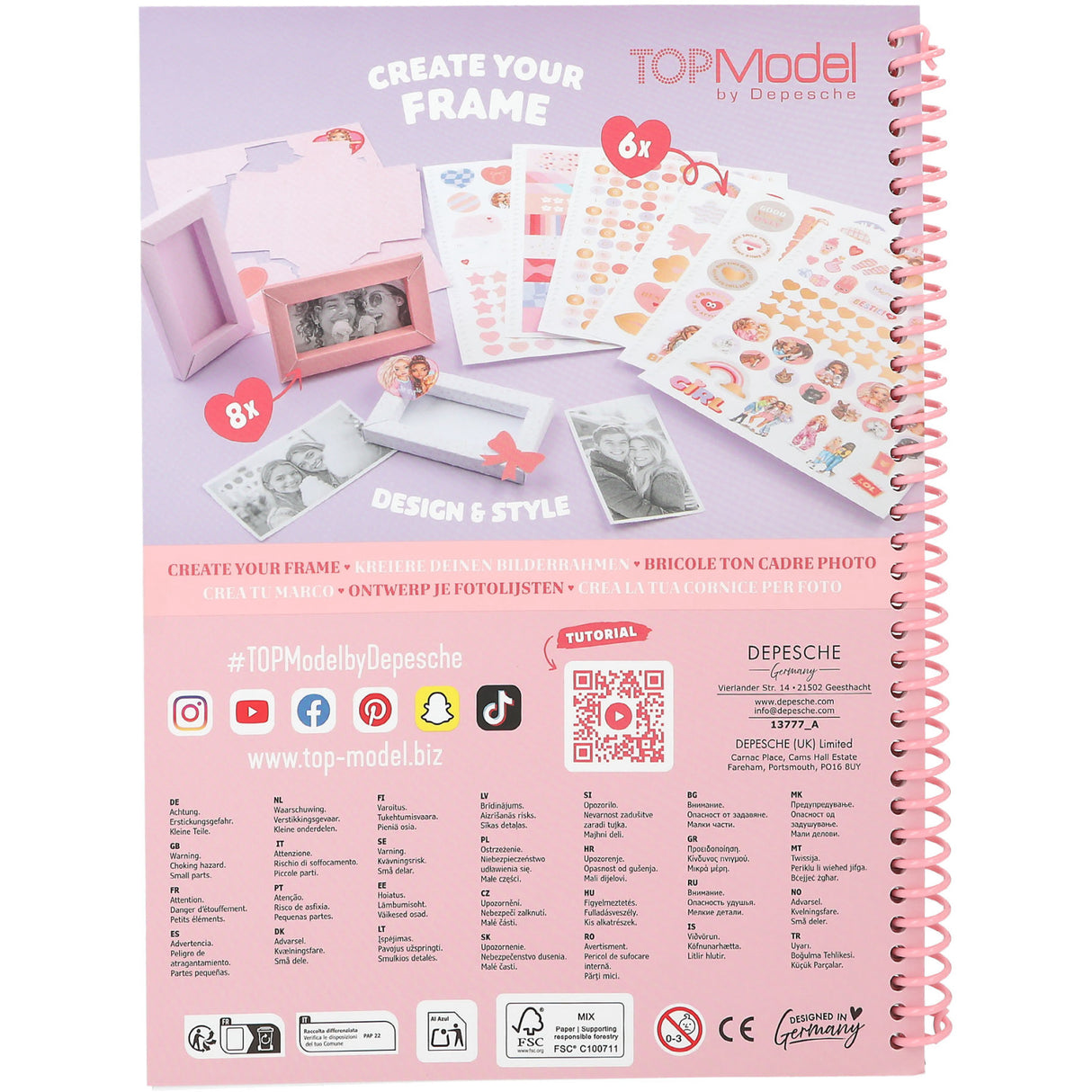 TOPModel DIY Billedramme Bog