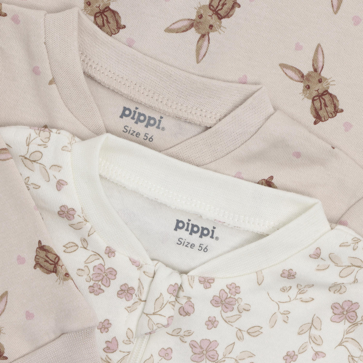 Pippi Violet Ice Natdragt -Zipper (2-Pack)