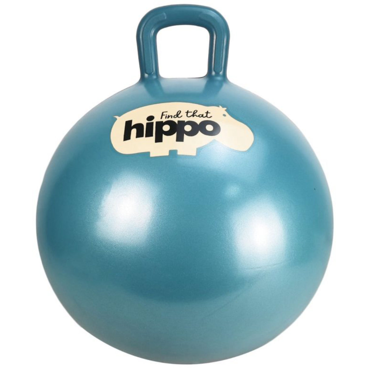 Find that Hippo Hoppebold - Farve Mørk Cyan, Str. 45 Cm