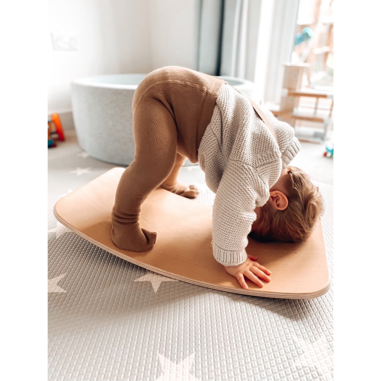 Curve Lab Light Grey Little Arc Small Balance Board Felt