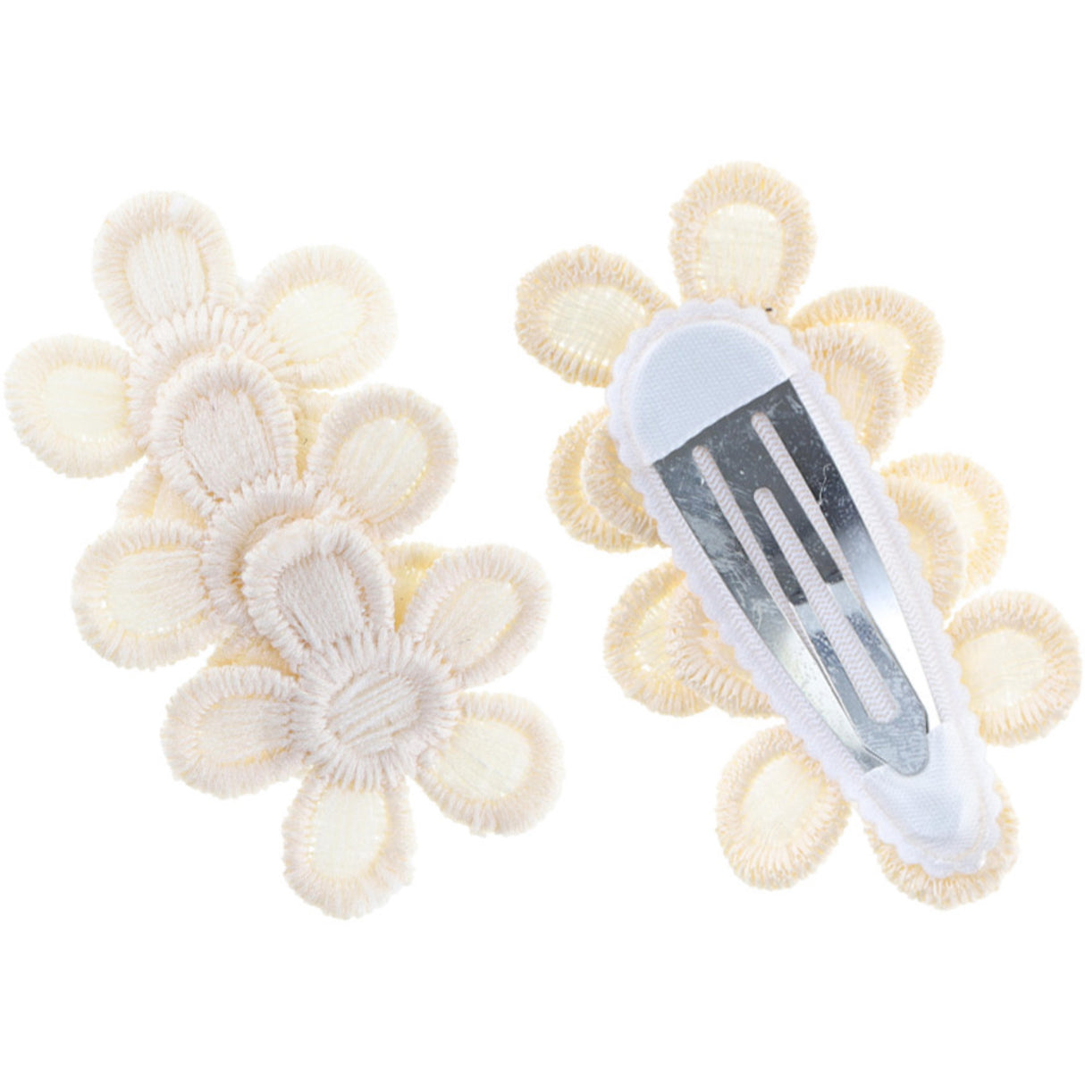 Bow's by Stær Råhvid Dahlia Hårspænde (2 Pak)