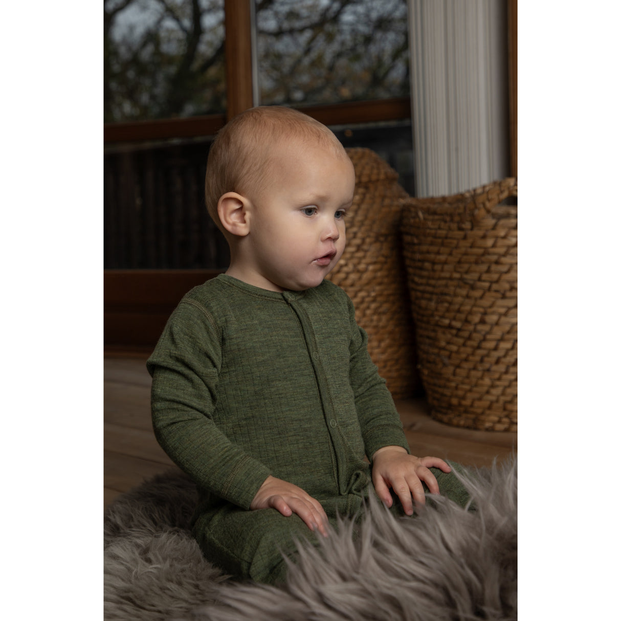 Joha Dark Olive Natdragt 2-i-1 Fødder