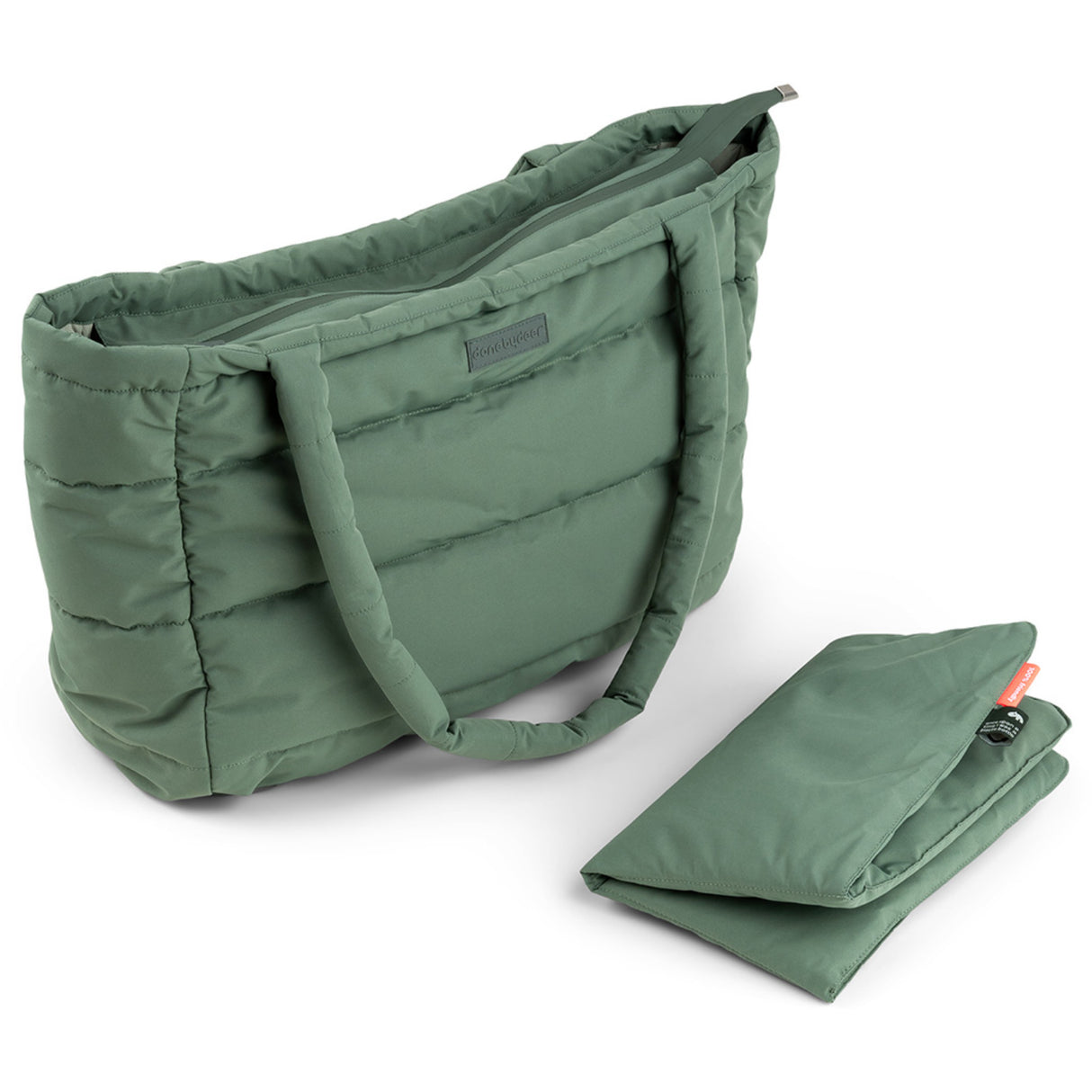 DonebyDeer Green Quiltet Pusle Tote Bag