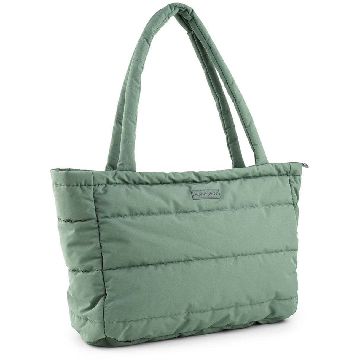 DonebyDeer Green Quiltet Pusle Tote Bag