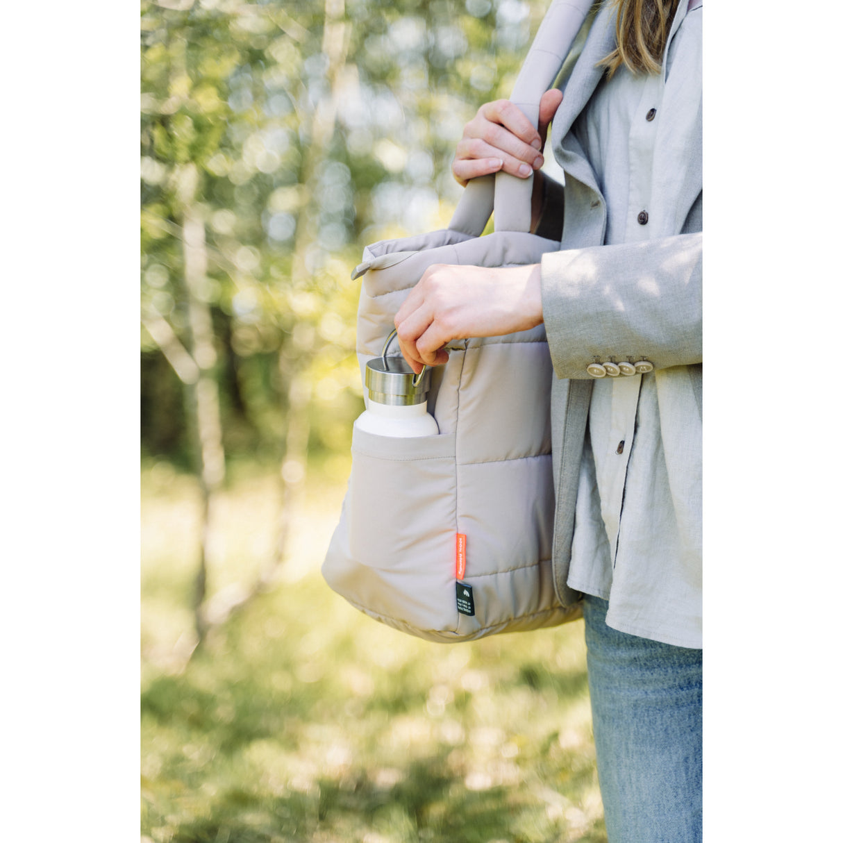 DonebyDeer Sand Quiltet Pusle Tote Bag