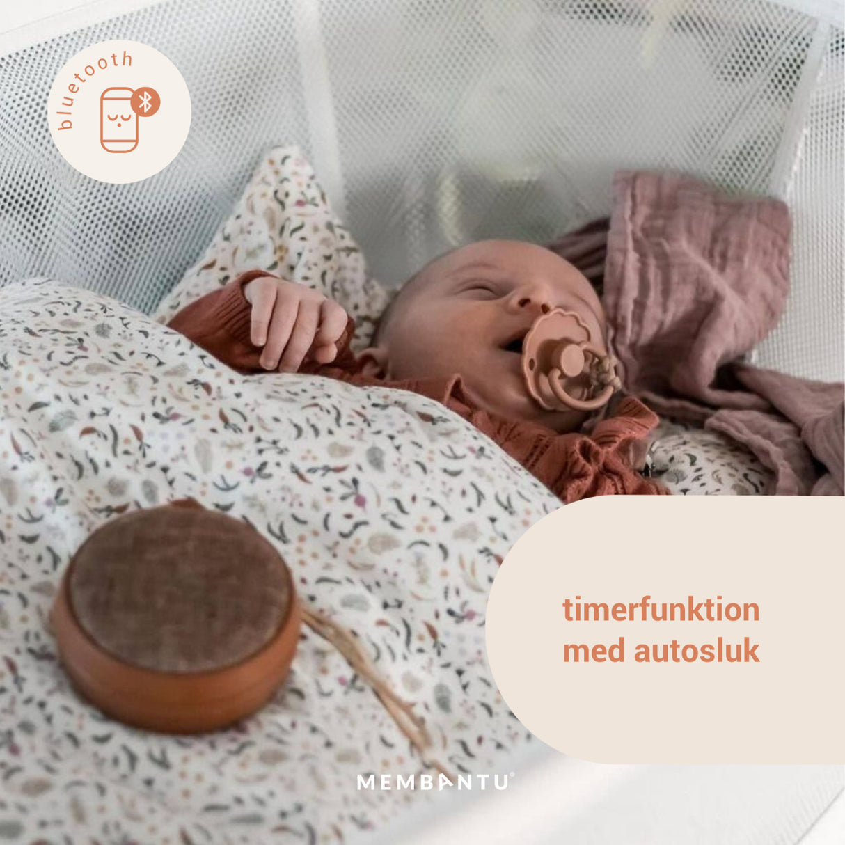 MEMBANTU Wood White Noise Højtaler Echo01