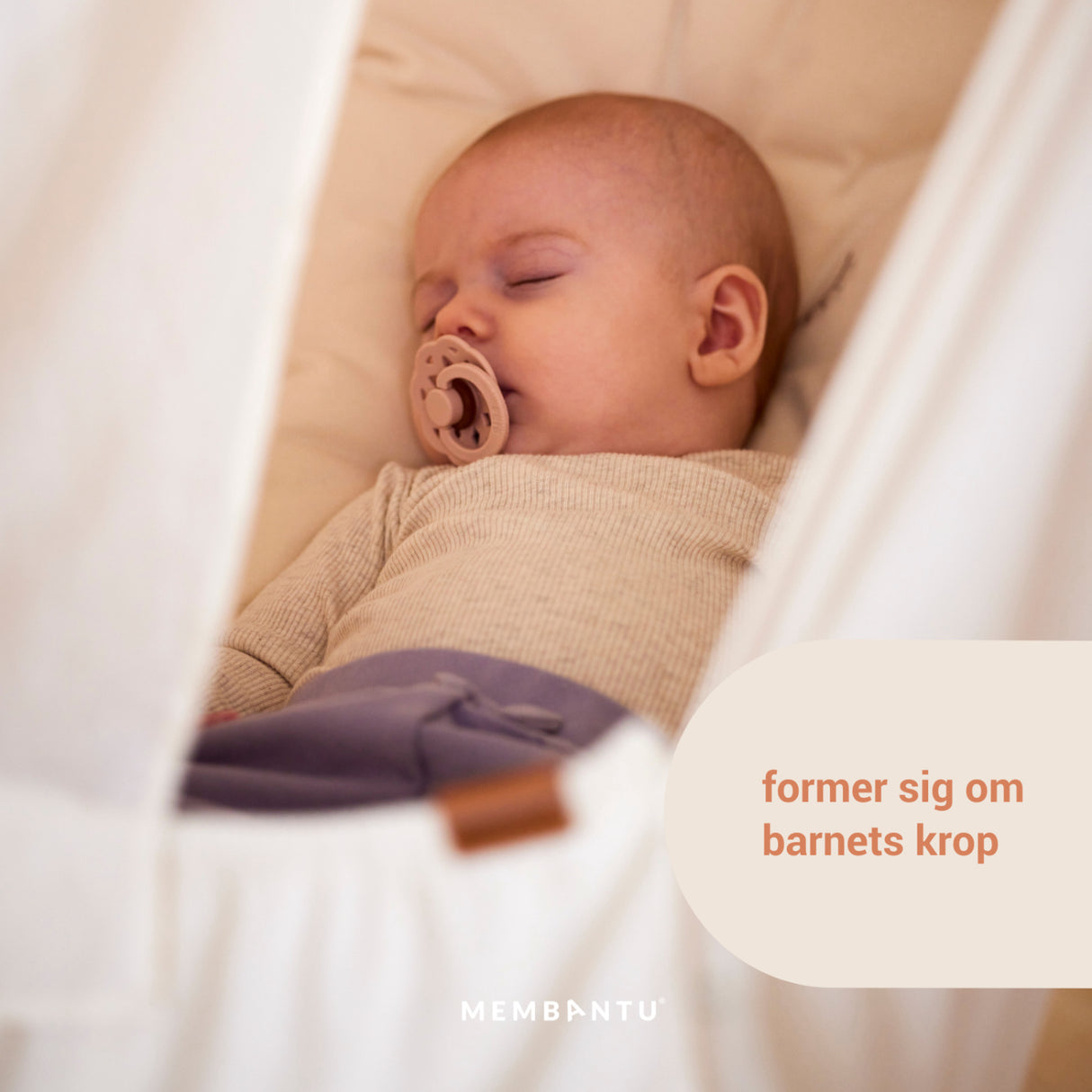 MEMBANTU Grey Organic Baby Slyngevugge Basic
