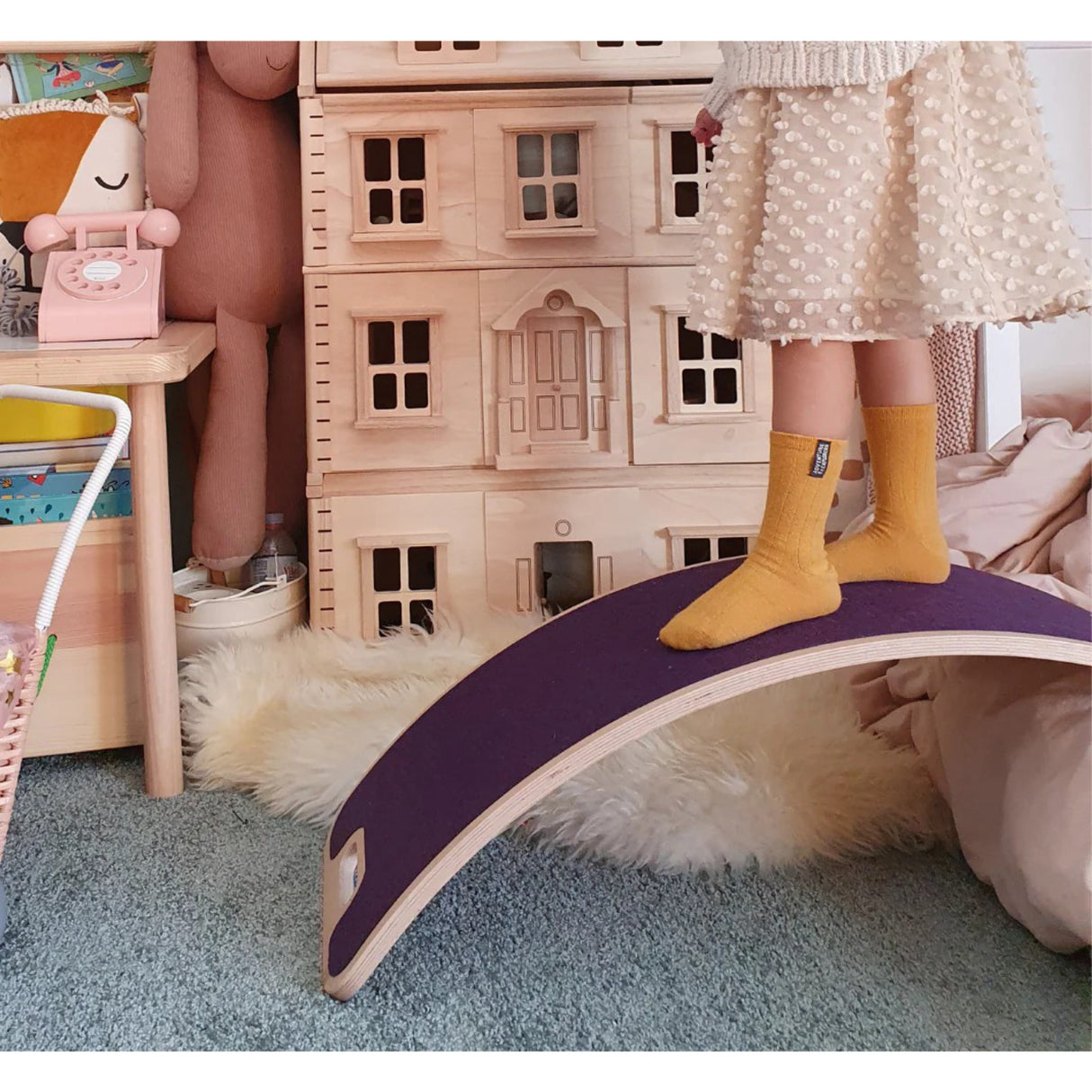 Curve Lab Purple Perfect Arc Balance Board Felt