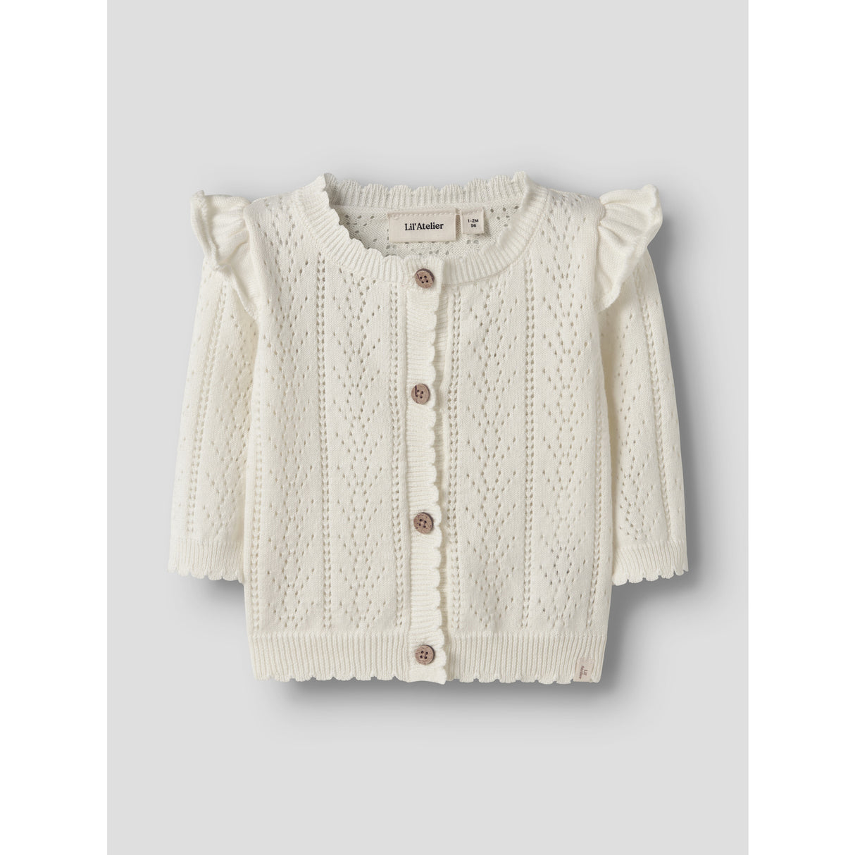 Lil'Atelier Coconut Milk Nbfjela Ls Strik Card Lil