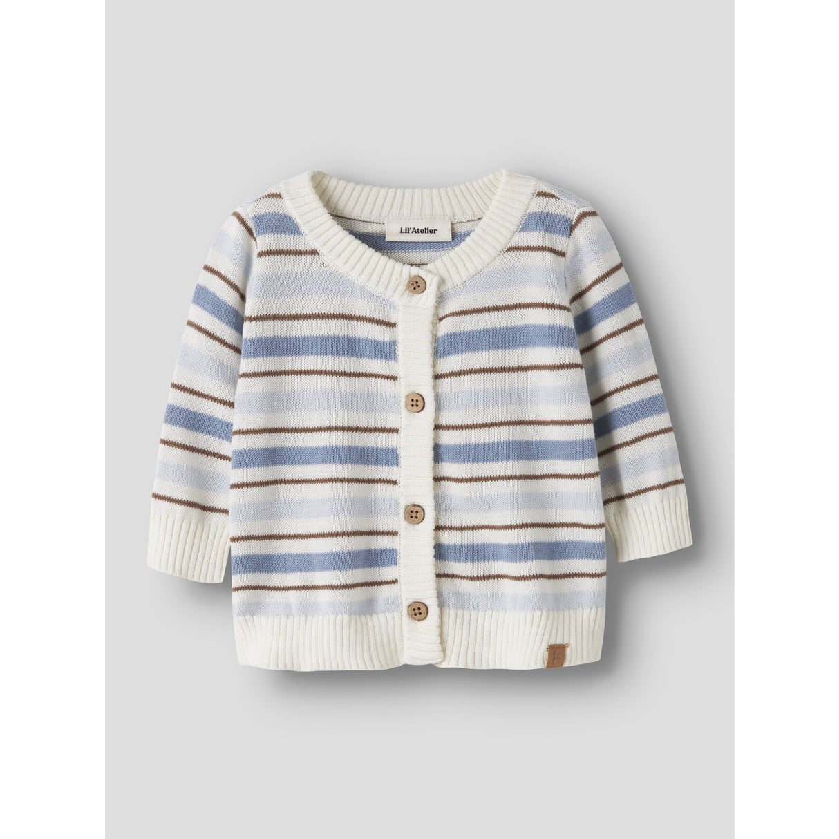 Lil'Atelier Coconut Milk Dusty Blue Nbmhito Ls Strik Card Lil