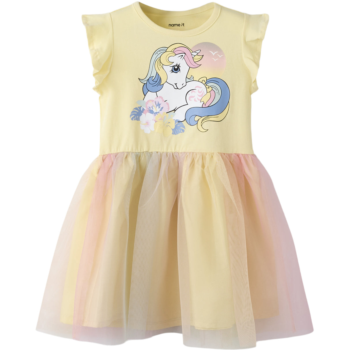 Name It Double Cream Nmfadaja Mlp Ss Tyl Kjole Cplg
