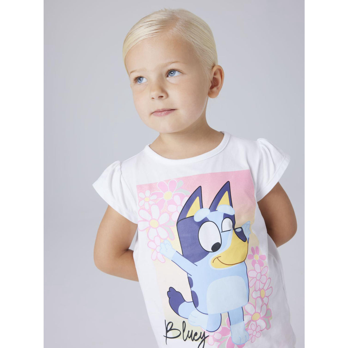 Name It Bright White Nmfmaka Bluey Ss Top Sky