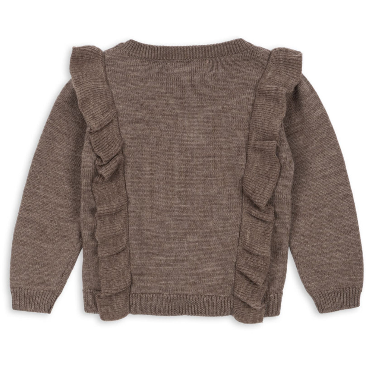 Konges Sløjd Bunny Brown Melange Fiol Flæse Cardigan