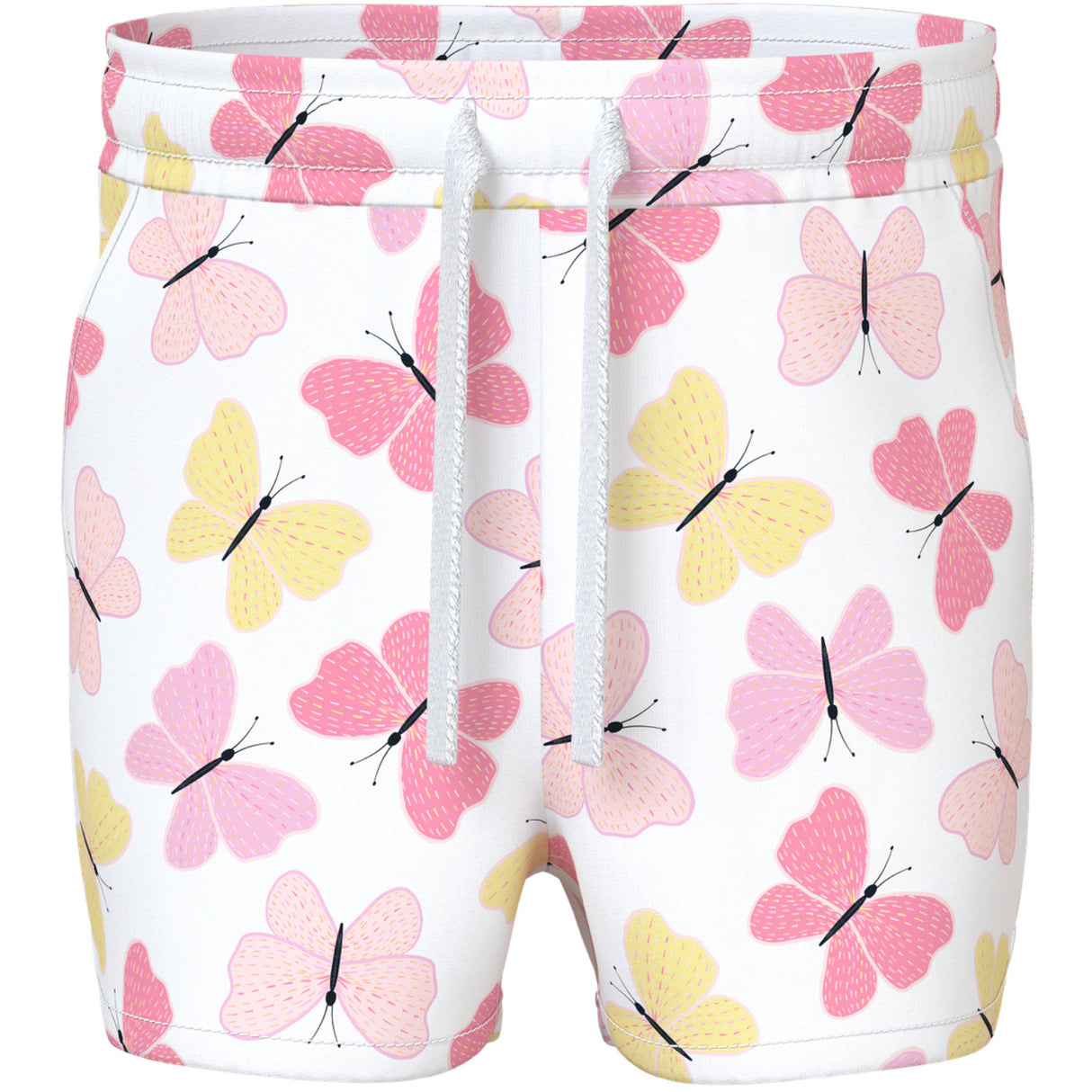 Name It Bright White Pink Butterfly Nmfvigga Shorts F1 Noos