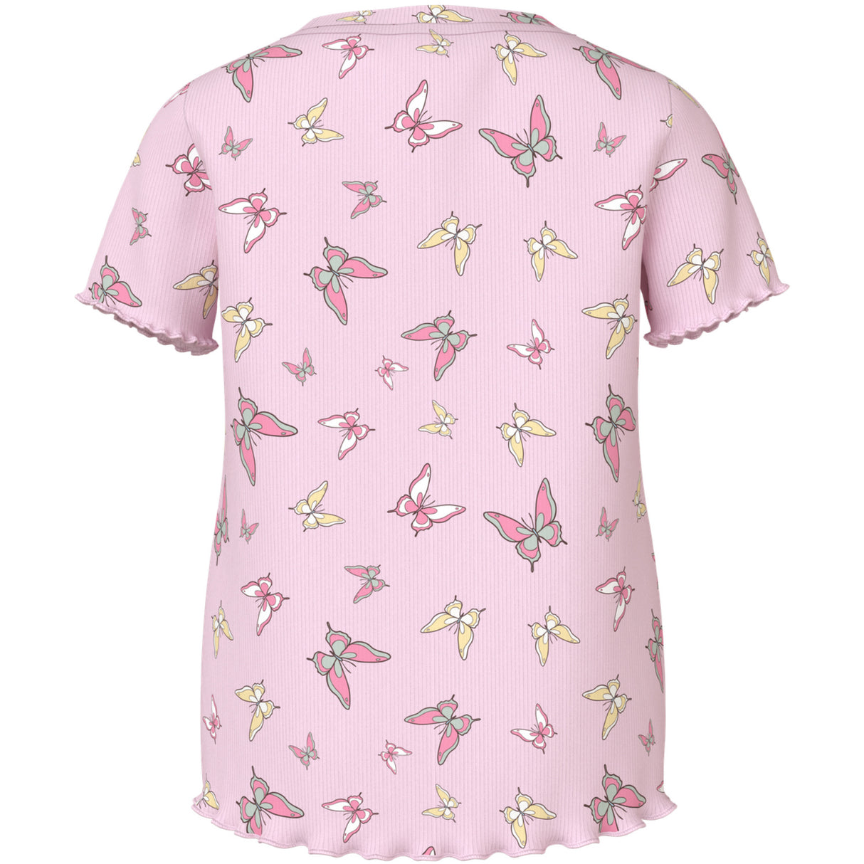 Name It Cradle Pink Butterflies Nmfvemma Aop Ss Slim Top