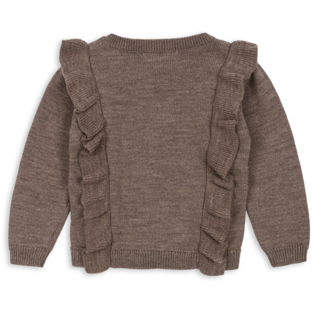 Konges Sløjd Bunny Brown Melange Fiol Flæse Cardigan
