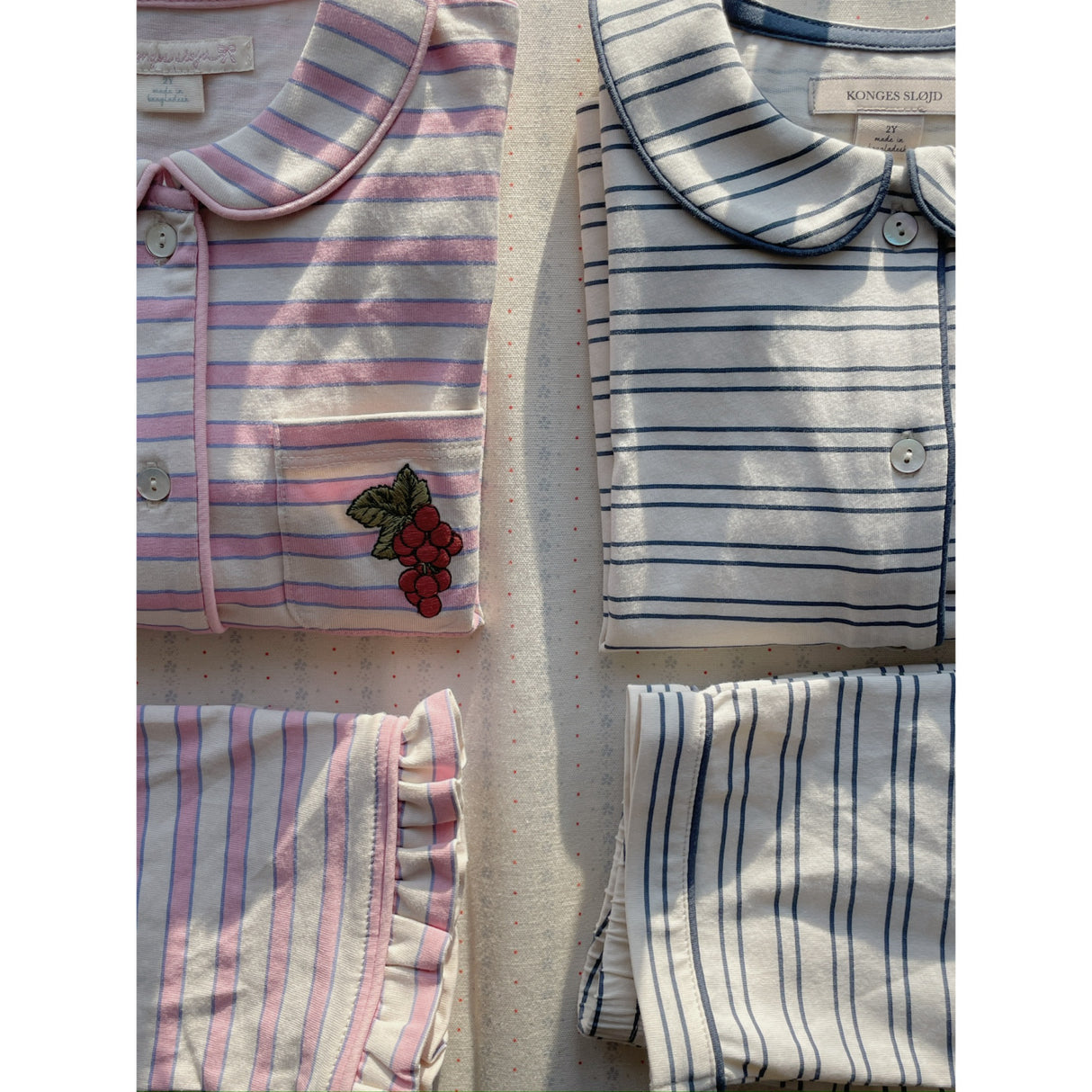 Konges Sløjd Indigo Butter Stripe Pio Sæt Gots