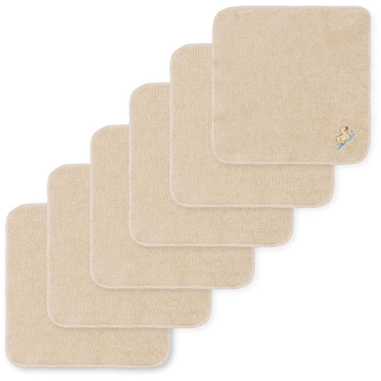 Konges Sløjd Antique White Figo 6 Pak Terry Vaskeklude GOTS