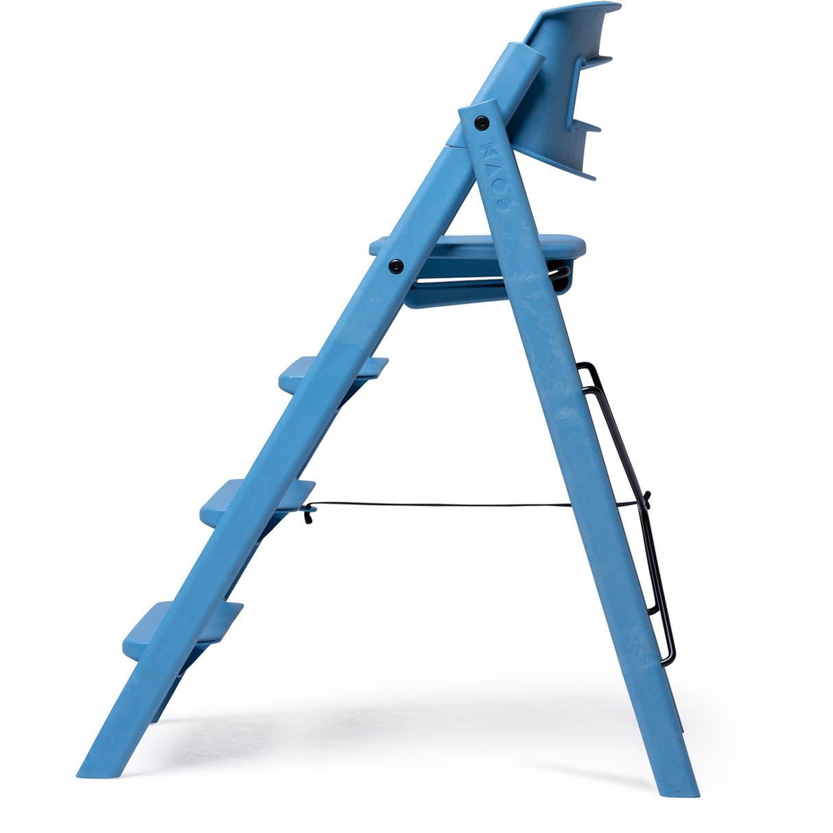 KAOS Swedish Blue Klapp High Stol Recycled Med KLAPP® Safety Rail & Tray Bundle