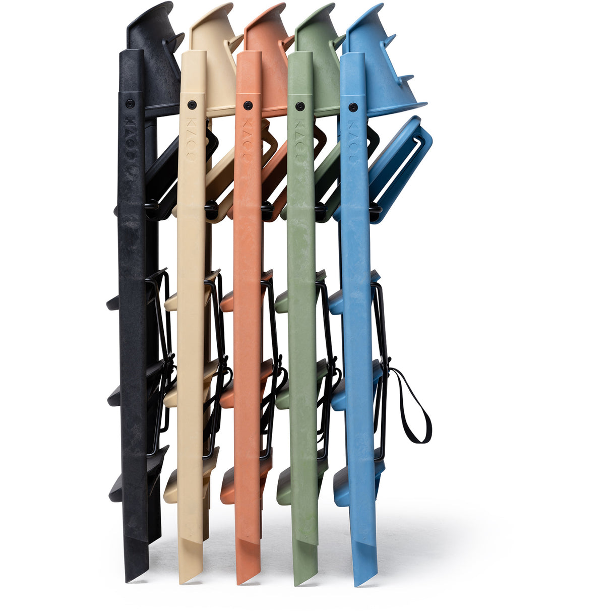 KAOS Terracotta Pink Klapp High Stol Recycled Med KLAPP® Safety Rail & Tray Bundle