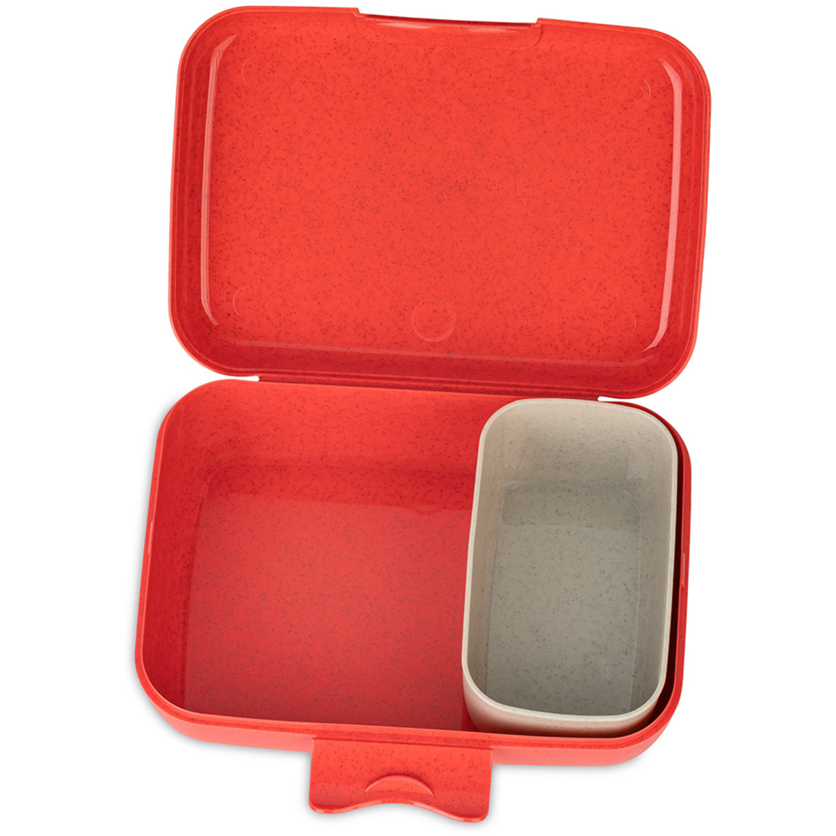 Koziol Organic Coral Red Lunch Box Med Separat Skål Candy L Dreams