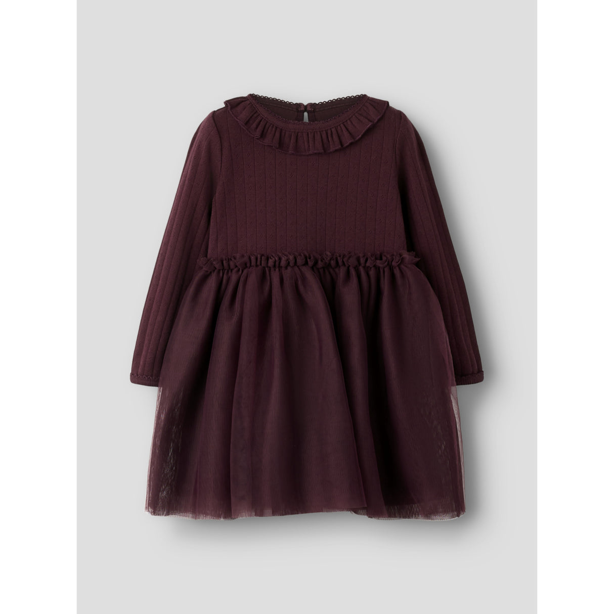 Lil'Atelier Catawba Grape Nmfsolange Ls Tyl Kjole Lil
