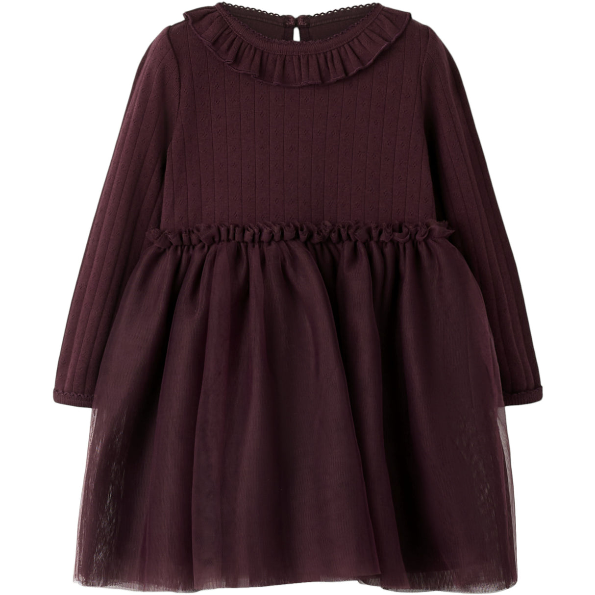 Lil'Atelier Catawba Grape Nmfsolange Ls Tyl Kjole Lil