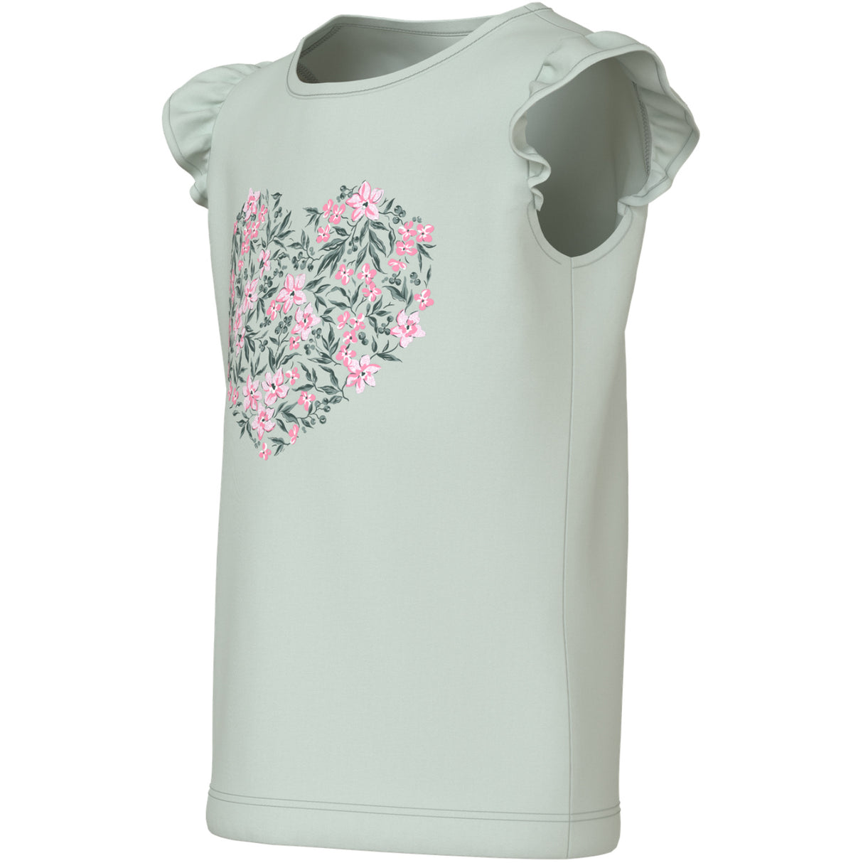 Name It Pale Aqua Pink Flowers Nmfvayana Capsl Top