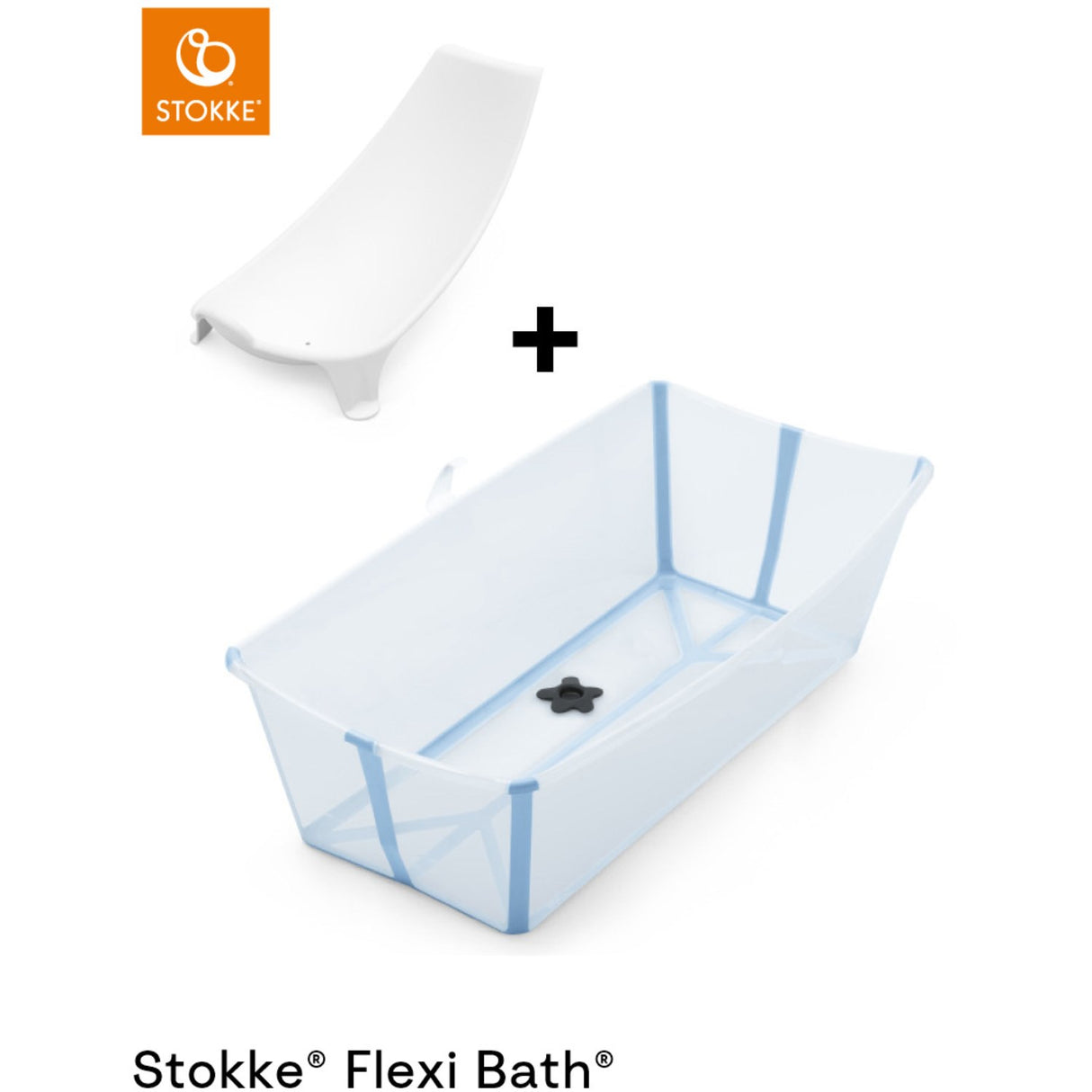 Stokke® Ocean Blue Flexi Bath® X-Large + Newborn Sæt Bundle