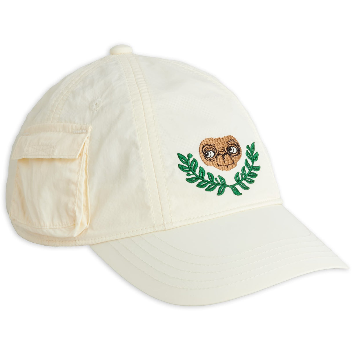 Mini Rodini Off-white E.T Emb Nylon Pocket Kasket