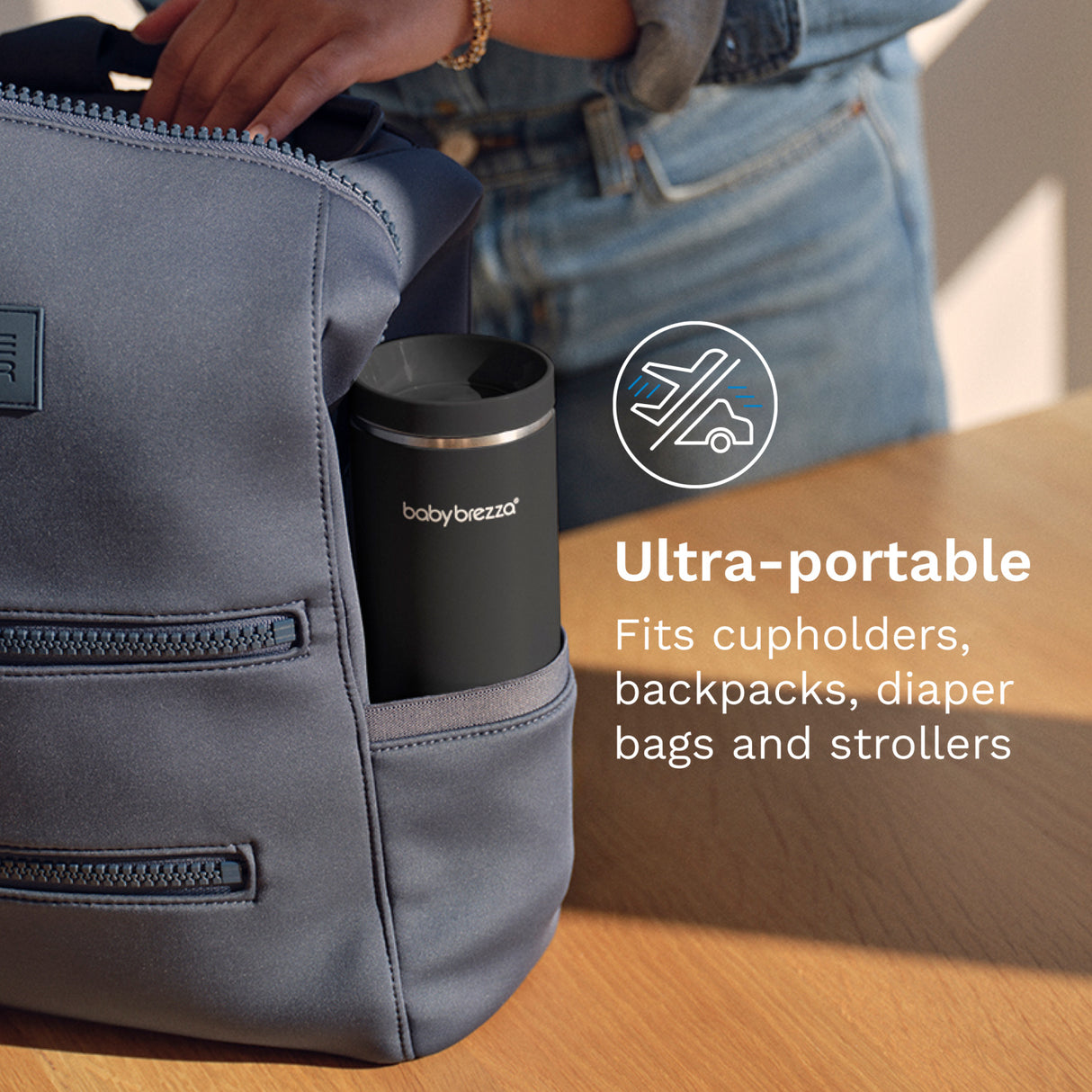 Baby Brezza Black Superfast Portable Flaskevarmer